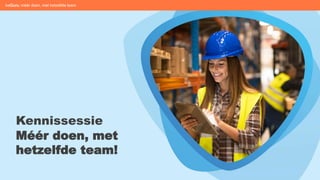 beGuru: méér doen, met hetzelfde team
Kennissessie
Méér doen, met
hetzelfde team!
 