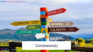Conclusion(s)
Photo de Alexander Schimmeck sur Unsplash
 
