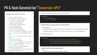 PII & Hash-Gemetzel bei “Conversion APIs”
 