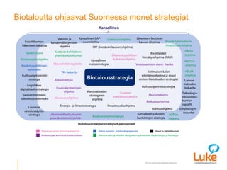 © Luonnonvarakeskus
Biotaloutta ohjaavat Suomessa monet strategiat
 