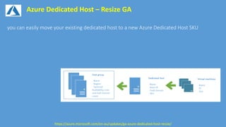Azure Dedicated Host – Resize GA
https://azure.microsoft.com/en-au/updates/ga-azure-dedicated-host-resize/
 