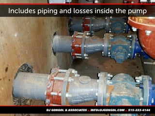 Includes piping and losses inside the pump
 