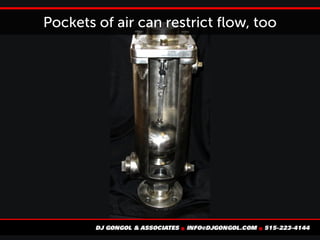 Pockets of air can restrict flow, too
 