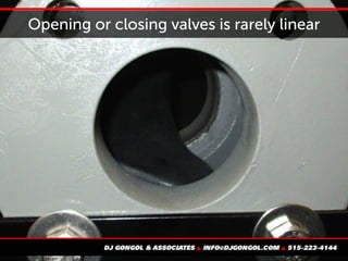Opening or closing valves is rarely linear
 
