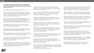 Puurunen - invited, AVS 69, Nov 5-10, 2023, Portland, Oregon
Scientific articles created with PillarHall®
microscopic lateral high-aspect-ratio (LHAR)
test structures
From http://pillarhall.com/references.htm, accessed 7.11.2023
Simulation of conformality of ALD growth inside lateral channels: comparison
between a diffusion–reaction model and a ballistic transport–reaction model,
Jänis Järvilehto, Jorge A. Velasco, Jihong Yim, Christine Gonsalves and Riikka
L. Puurunen, ChemRxiv. Cambridge: Cambridge Open Engage, 2023,
https://doi.org/10.26434/chemrxiv-2023-bnzgr
3D Thin Film Metrology without Cross-Sectional Sampling (2023), Anish Philip,
Mikko Utriainen, Thomas Werner, Pasi Hyttinen, Jaakko Saarilahti, Jussi
Kinnunen, Feng Gao, IEEE International Interconnect Technology Conference
(IITC) and IEEE Materials for Advanced Metallization Conference
(MAM)(IITC/MAM), https://doi.org/10.1109/IITC/MAM57687.2023.10154886
Characterization of PillarHall test chip structures using a reflectometry
technique, Aleksandr Danilenko et al 2023 Meas. Sci. Technol. 34 094006,
http://urn.fi/URN:ISBN:978-952-64-1265-8
Atomic/molecular layer deposited crystalline metal-organic thin films based on
low-valent metals, Jenna Multia, Aalto University publication series Doctoral
Theses 69/2023, http://urn.fi/URN:ISBN:978-952-64-1265-8
Molecular layer deposition of alucone in high aspect ratio trenches: The effect of
TMA outgassing on step-coverage, H. Jain, M. Creatore and P. Poodt, J. Vac.
Sci. Technol.A 41 (2023), 012401, https://doi.org/10.1116/6.0002249
Conformality of atomic layer deposition in microchannels: impact of process
parameters on the simulated thickness profile, J. Yim, E. Verkama, J. Velasco,
K. Arts and R.L. Puurunen, Phys. Chem. Chem. Phys. (2022),
https://doi.org/10.1039/D1CP04758B
Optical metrology of 3D thin film conformality by LHAR chip assisted method M.
Utriainen, K. Saastamoinen, H. Rekola, O.M.E. Ylivaara, R.L. Puurunen and
P.Hyttinen, Proceedings Volume 12008, Photonic Instrumentation Engineering
IX; 120080D (2022), Event: SPIE OPTO, 2022, San Francisco, California,
United States, https://doi.org/10.1117/12.2609643
Conformality and the role of ions during plasma-assisted atomic layer
deposition, K. Arts (2021), PhD thesis 1 (Research TU/e/ Graduation TU/e),
Applied Physics and Science Education, Eindhoven University of Technology,
20210915_CO_Arts_hf.pdf (tue.nl)
Impact of Ions on Film Conformality and Crystallinity during Plasma-Assisted
Atomic Layer Deposition of TiO2, K. Arts, H. Thepass, M.A. Verheijen, R.L.
Puurunen, W.M.M. Kessels and H.C.M. Knoops, Chem. Mater. (2021),
https://doi.org/10.1021/acs.chemmater.1c00781
Saturation profile measurement of atomic layer deposited film by X-ray
microanalysis on lateral high-aspect-ratio structure, E. Haimi, O.M.E. Ylivaara,
J. Yim and R.L. Puurunen, Appl. Surf. Sci. Advances 5 (2021), 100102,
https://doi.org/10.1016/j.apsadv.2021.100102
Oxygen Recombination Probability Data for Plasma-Assisted Atomic Layer
Deposition of SiO2 and TiO2, K. Arts, S. Deijkers, R.L. Puurunen, W.M.M.
Kessels and H.C.M. Knoops, J. Phys. Chem. C 2021, 125, 15, 8244–8252,
https://doi.org/10.1021/acs.jpcc.1c01505
Saturation Profile Based Conformality Analysis for Atomic Layer Deposition:
Aluminum Oxide in Lateral High-Aspect-Ratio Channels, J. Yim, O.M.E.
Ylivaara, M. Ylilammi, V. Korpelainen, E. Haimi, E. Verkama, M. Utriainen and
R. L. Puurunen, Phys. Chem. Chem. Phys. 22 (2020), 23107,
https://doi.org/10.1039/D0CP03358H
Two-Step Approach for Conformal Chemical Vapor-Phase Deposition of Ultra-
Thin Conductive Silver Films, S. Wack, P.L. Popa, N. Adjeroud, C. Vergne and
R. Leturcq, ACS Appl. Mater. Interfaces 12 (2020), 32, 36329–36338,
https://doi.org/10.1021/acsami.0c08606
Evidence for low-energy ions influencing plasma-assisted atomic layer
deposition of SiO2: impact on the growth per cycle and wet etch rate, K. Arts,
J.H. Deijkers, T. Faraz, R.L. Puurunen, W.M.M. (Erwin) Kessels and H.C.M.
Knoops, Appl. Phys. Lett. 117 (2020), 031602,
https://doi.org/10.1063/5.0015379
Film Conformality and Extracted Recombination Probabilities of O Atoms during
Plasma-Assisted Atomic Layer Deposition of SiO2, TiO2, Al2O3, and HfO2, K.
Arts, M. Utriainen, R. L. Puurunen, W. M. M. Kessels, H. C. M. Knoops, J. Phys.
Chem. C 123 (2019), 44, 27030-27035,
https://pubs.acs.org/doi/10.1021/acs.jpcc.9b08176
ToF-SIMS 3D Analysis of Thin Films Deposited in High Aspect Ratio Structures
via Atomic Layer Deposition and Chemical Vapor Deposition, A. M. Kia, N.
Haufe, S. Esmaeili, C. Mart, M. Utriainen, R. L. Puurunen, W. Weinreich,
Nanomaterials 9 (2019) art. 1035; https://doi.org/10.3390/nano9071035
Surface-Inhibiting Effect in Chemical Vapor Deposition of Boron–Carbon Thin
Films from Trimethylboron, L. Souqui, H. Högberg and H. Pedersen, Chem.
Mater. 31 (2019) 5408-5412; https://doi.org/10.1021/acs.chemmater.9b0049
Sticking probabilities of H2O and Al(CH3)3 during atomic layer deposition of
Al2O3 extracted from their impact on film conformality, K. Arts, V. Vandalon,
R.L. Puurunen, M. Utriainen, F. Gao, W.M.M. Kessels, H.C. Knoops, J. Vac. Sci.
Technol. A 37 (2019) art. 030908; https://doi.org/10.1116/1.5093620
Conformality in atomic layer deposition: current status overview of analysis and
modelling, V. Cremers, R.L. Puurunen, J. Dendooven, Appl. Phys. Rev. 6
(2019) art. 021302; https://doi.org/10.1063/1.5060967
Modeling growth kinetics of thin films made by atomic layer deposition in lateral
high-aspect-ratio structures, M. Ylilammi, O. M. E. Ylivaara, R. L. Puurunen, J.
Appl. Phys. 123 (2018) art. 205301 (8 pages).
https://doi.org/10.1063/1.5028178
Influence of ALD temperature on thin film conformality: Investigation with
microscopic lateral high-aspect-ratio structures, R. L. Puurunen, F. Gao,
Proceedings of the International Baltic Conference on Atomic Layer Deposition,
2-4 Oct 2016, St. Petersburg, Russia. Electronically published in IEEE Xplore,
http://ieeexplore.ieee.org/document/7886526/
Nucleation and Conformality of Iridium and Iridium Oxide Thin Films Grown by
Atomic Layer Deposition, M. Mattinen, J. Hämäläinen, F. Gao, P. Jalkanen, K.
Mizohata, J. Räisänen, R. L. Puurunen, M. Ritala, M. Leskelä, Langmuir 32
(2016) 10559, http://dx.doi.org/10.1021/acs.langmuir.6b03007
Microscopic silicon-based lateral high-aspect-ratio structures for thin film
conformality analysis, F. Gao, S. Arpiainen, R. L. Puurunen, J. Vac. Sci.
Technol. A 33 (2015) 010601, http://dx.doi.org/10.1116/1.4903941
extras
 