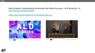 Puurunen - invited, AVS 69, Nov 5-10, 2023, Portland, Oregon
Back to Basics: Understanding Conformality with Riikka Puurunen – ALD Stories Ep. 14
https://beneq.com/en/podcasts/
https://youtu.be/icb1xEf4eCQ?si=KshALwIrCDAk-vxL
extras
 