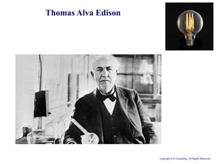 Copyright © K Consulting All Rights Reserved.
Thomas Alva Edison
 