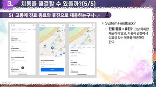 5) 고통에 진료 종료와 휴진으로 대응하는구나-,-
43
Copyright 2023. 최병호 all rights reserved.
7/7
SystemFeedback?
▪ :그냥 목록만
제공하지말고,사용자관점에서
실효성있는목록을제공해야
한다.
이미지 출처: 굿닥 앱
 