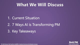 How AI is Transforming Project Management - PMI Silver Spring Chapter ...