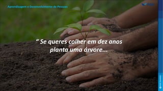 “ Se queres colher em dez anos
planta uma árvore...
Aprendizagem e Desenvolvimento de Pessoas
 