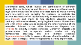 This is a presentation used in a class observation about multimodal ...