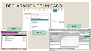 DECLARACIÓN DE UN CASO
OMI
HCE
PCH
 