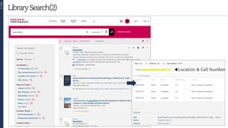 LibrarySearch(2)
Part
2
18
◀Location & Call Number
 