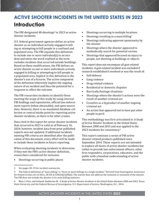 ACTIVE SHOOTER INCIDENTS IN THE UNITED STATES | PDF