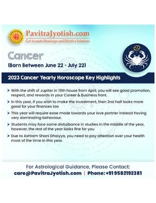 2023 Cancer Yearly Horoscope Prediction