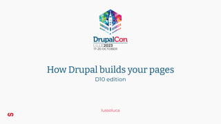 lussoluca
How Drupal builds your pages
D10 edition
 
