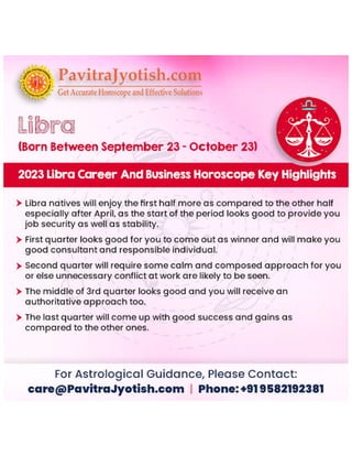 2023 Libra Career Horoscope and Business Horoscope