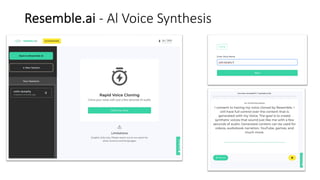 Resemble.ai - Al Voice Synthesis
 