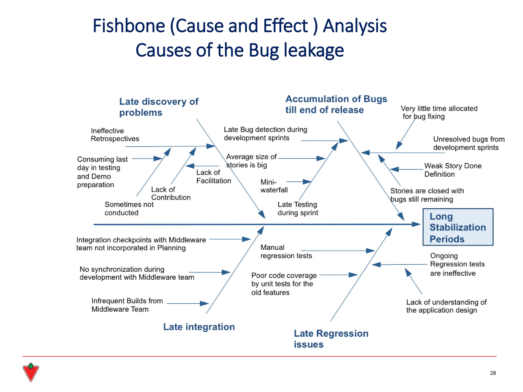 Fishbone (Cause and Effect ) Analysis
Causes of the Bug leakage
28
 