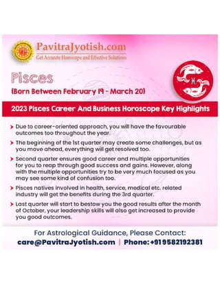 2023 Pisces Career Horoscope and Business Horoscope