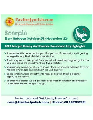 2023 Scorpio Finance Horoscope And Money Horoscope
