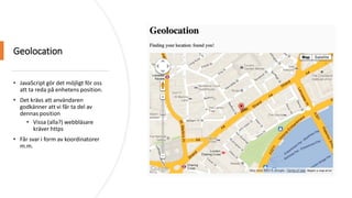 LocalStorage - GeoLocation - Media