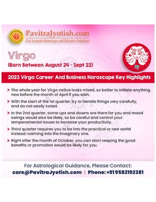 2023 Virgo Career Horoscope and Business Horoscope 