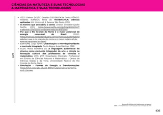 UC1
CIÊNCIAS DA NATUREZA E SUAS TECNOLOGIAS
& MATEMÁTICA E SUAS TECNOLOGIAS
IEZZI, Gelson; DOLCE, Osvaldo; DEGENSZAJN, David; PÉRIGO,
Roberto; ALMEIDA, Nilze de. MATEMÁTICA: ciências
aplicadas. Vol. Único, ed. 6. Saraiva. São Paulo, 2010
O menino que descobriu o vento. Diretor: Chiwetel Ejiofor
Netflix, 2019. https://www.netflix.com/br/title/80200047?
s=a&trkid=13747225&t=cp&vlang=pt&clip=81572997
Por que o Rio Grande do Norte é o maior potencial de
energia renovável do Brasil (2022).
https://noticias.portaldaindustria.com.br/noticias/sustentabilid
ade/por-que-o-rio-grande-do-norte-e-o-maior-potencial-de-
energia-renovavel-do-brasil
SANTOMÉ, Jurjo Torres. Globalização e interdisplinaridade:
o currículo integrado. Porto Alegre. Artes Médicas, 1998.
SILVA, Maria Romênia da. A linguagem audiovisual do
cinema como elemento integrador da arte e ciência na
formação cultural dos professores de ciências e
matemática. 2015. 273f. Dissertação (Mestrado Profissional
em Ensino de Ciências Naturais e Matemática) - Centro de
Ciências Exatas e da Terra, Universidade Federal do Rio
Grande do Norte, Natal.
Simulação - Formas de Energia e Transformações:
https://phet.colorado.edu/pt_BR/simulations/energy-forms-
and-changes
Somos 8 Bilhões de Habitantes, e Agora?
UC1: A “FISTEMÁTICA” na Produção das Energias do RN.
436
 