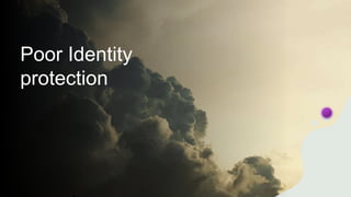 Poor Identity
protection
 