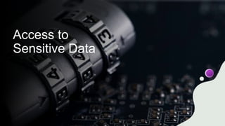 Access to
Sensitive Data
 
