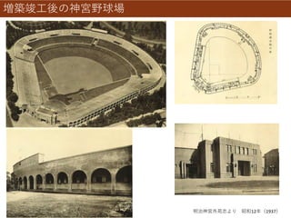 明治神宮外苑志より 昭和12年（1937）
増築竣工後の神宮野球場
 