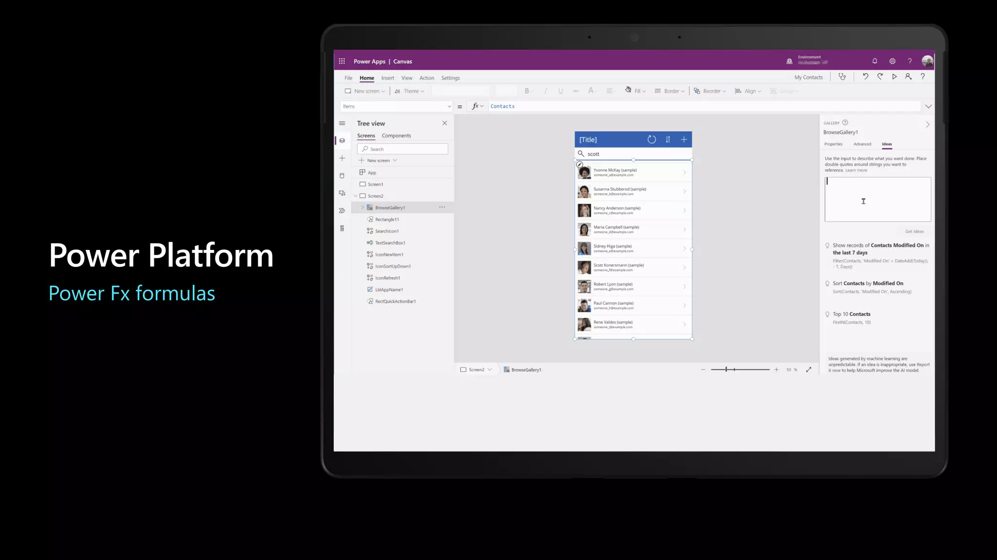 Power Platform
Power Fx formulas
 
