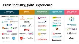 © 2023 Thoughtworks 3
Cross-industry, global experience
Business and
Technology Services
Retail and
Consumer
Financial Services
and Insurance
Automotive, Travel
and Transportation
Energy, Public and
Health Services
 