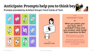 © 2023 Thoughtworks Alexander Steinhart | @quanders
Anticipate: Prompts help you to think beyond
37
Prompts provided by Artefact Group's Tarot Cards of Tech
 