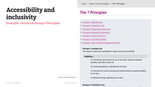 © 2023 Thoughtworks Alexander Steinhart | @quanders 47
47
Accessibility and
inclusivity
Example: Universal Design Principles
https://universaldesign.ie
 