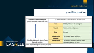 4. Análisis temático
 