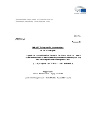 Committee on the Internal Market and Consumer Protection
Committee on Civil Liberties, Justice and Home Affairs
16/5/2023
...