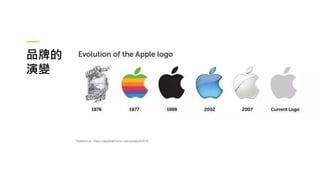 品牌的
演變
Reference: https://applealmond.com/posts/93516
 
