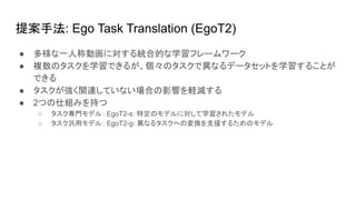 【DL輪読会】Egocentric Video Task Translation (CVPR 2023 Highlight)