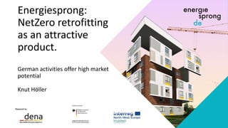 Energiesprong:
NetZero retrofitting
as an attractive
product.
German activities offer high market
potential
Knut Höller
 