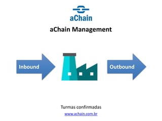 www.achain.com.br
aChain Management
Turmas confirmadas
Inbound Outbound
 