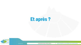CONCERTATION PREALABLE
Et après ?
09/06/2023 27
 