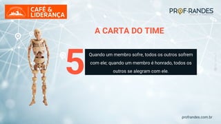 profrandes.com.br
5
Quando um membro sofre, todos os outros sofrem
com ele; quando um membro é honrado, todos os
outros se alegram com ele.
A CARTA DO TIME
 