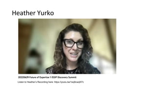 Heather Yurko
Listen to Heather’s Recording here: https://youtu.be/1eq9cwq0I7c
 