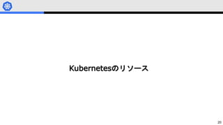 20
Kubernetesのリソース
 