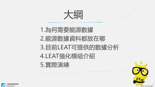 ? ITRI. IgоԺ
? ITRI. IgоԺ
2
V
1.ҪԴ
2.ԴY϶
3.ĿǰLEATṩĔ
4.LEATģMB
5.Hݾ
 
