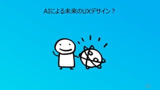 15
AIによる未来のUXデサイン︖
 