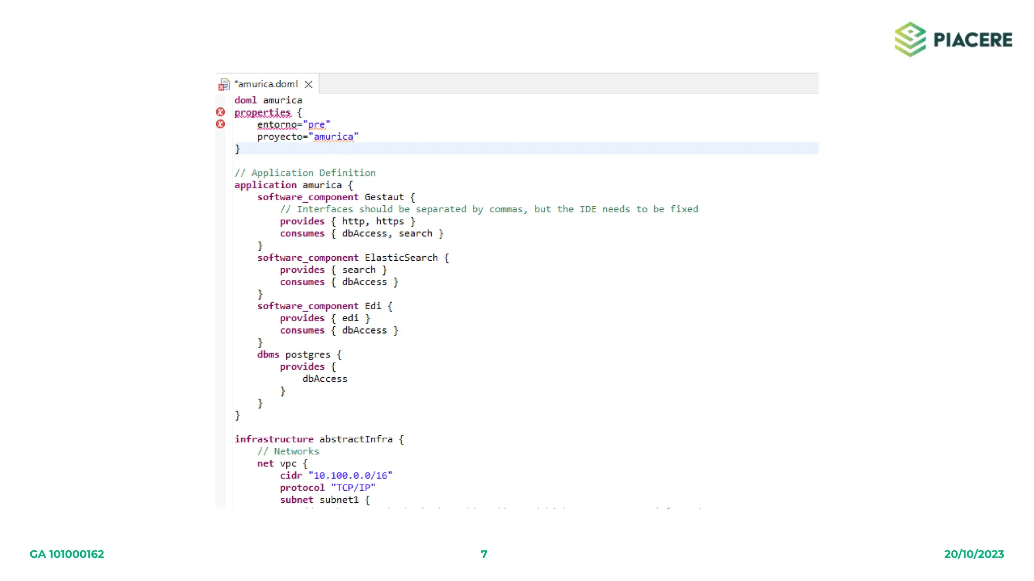7 20/10/2023
GA 101000162
 