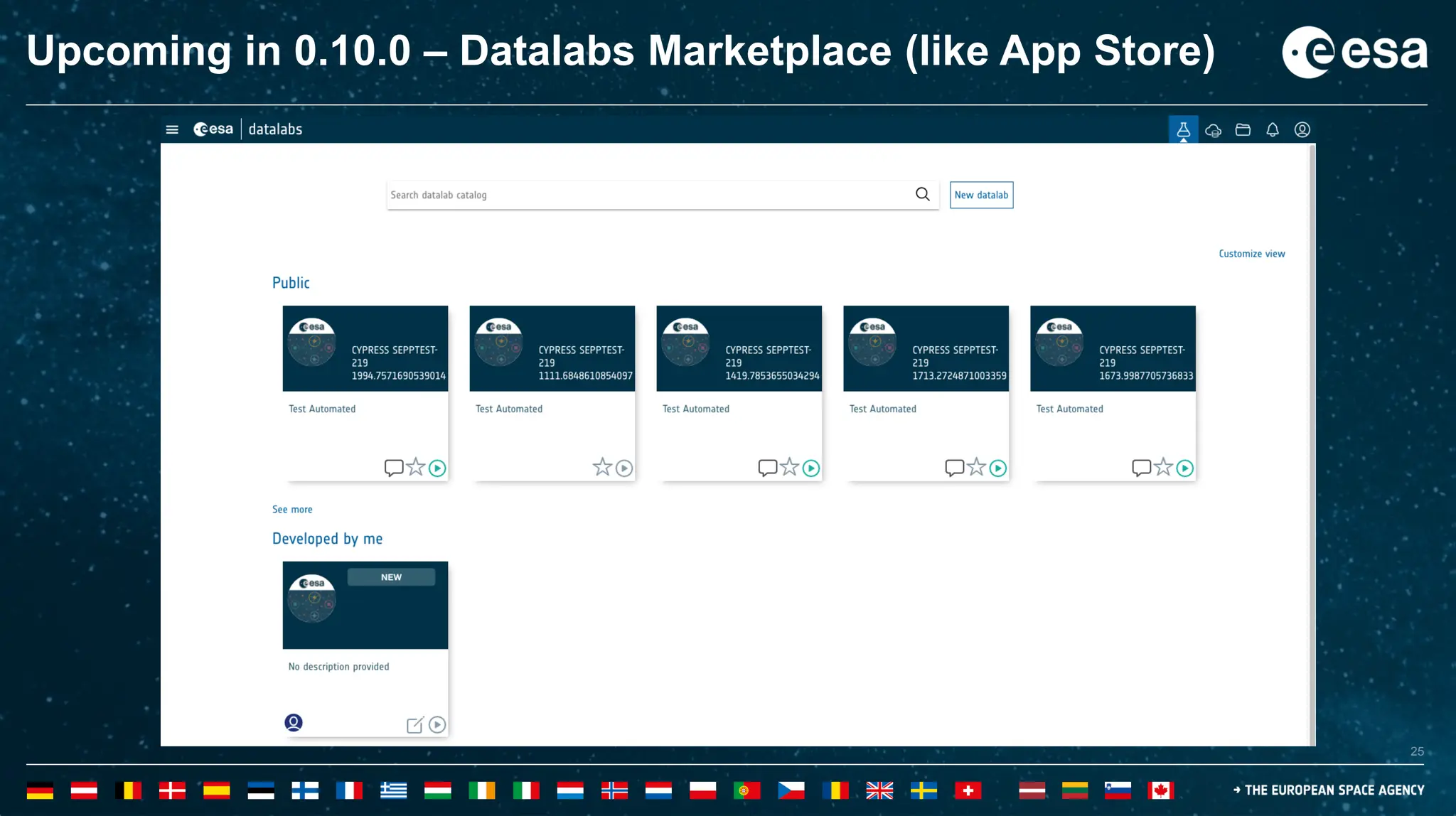 25
25
Upcoming in 0.10.0 – Datalabs Marketplace (like App Store)
 