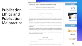 Publication
Ethics and
Publication
Malpractice
 